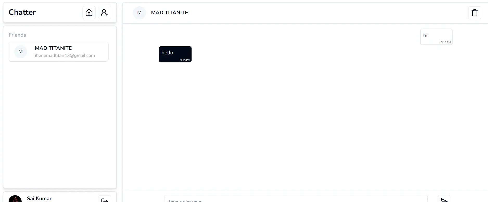 Screenshot of Chatter